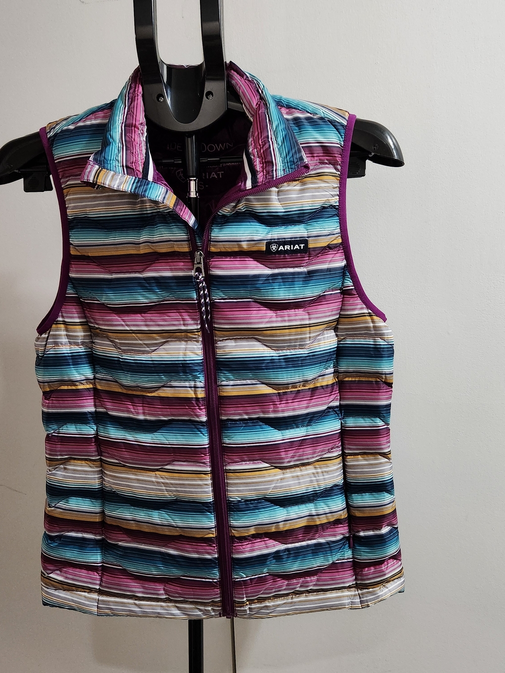 Ariat Women's Striped Puffer Vest in Multi-Color